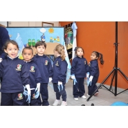 Festejos por el Día de la Bandera con los niños de Jardín